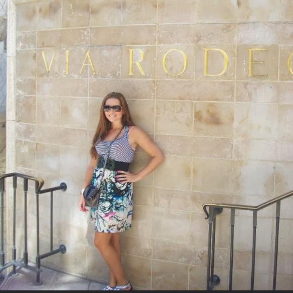 Navy Striped + Colorful Abstract Racerback Dress - Picture 3 of 3